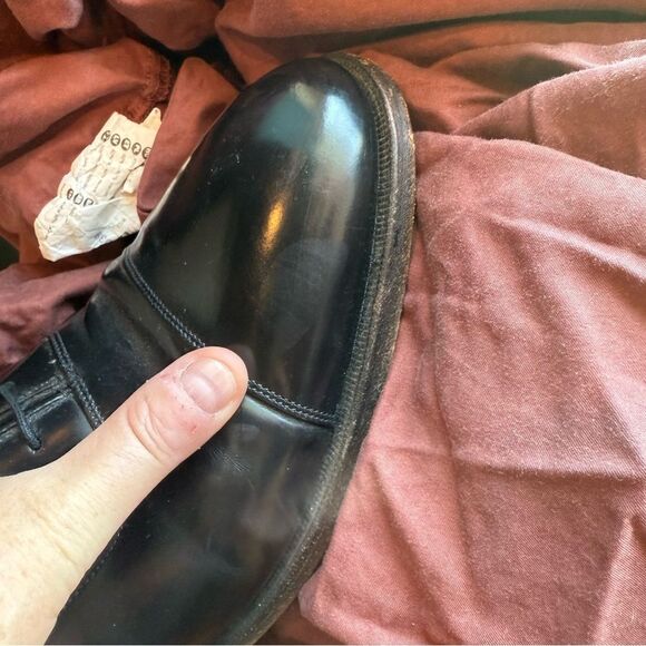 Johnston & Murphy Crown Aristocraft Oxfords Men's Size12 Black Leather Cap Toe - Picture 11 of 11